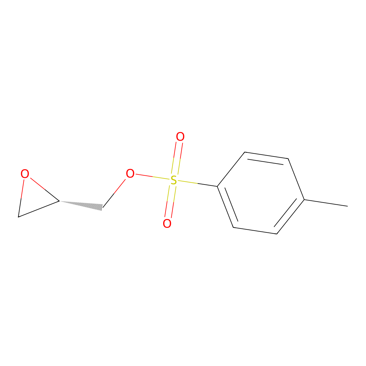 Oxiranemethanol, 4-methylbenzenesulfonate, (S)- molecular structure, CAS 70987-78-9