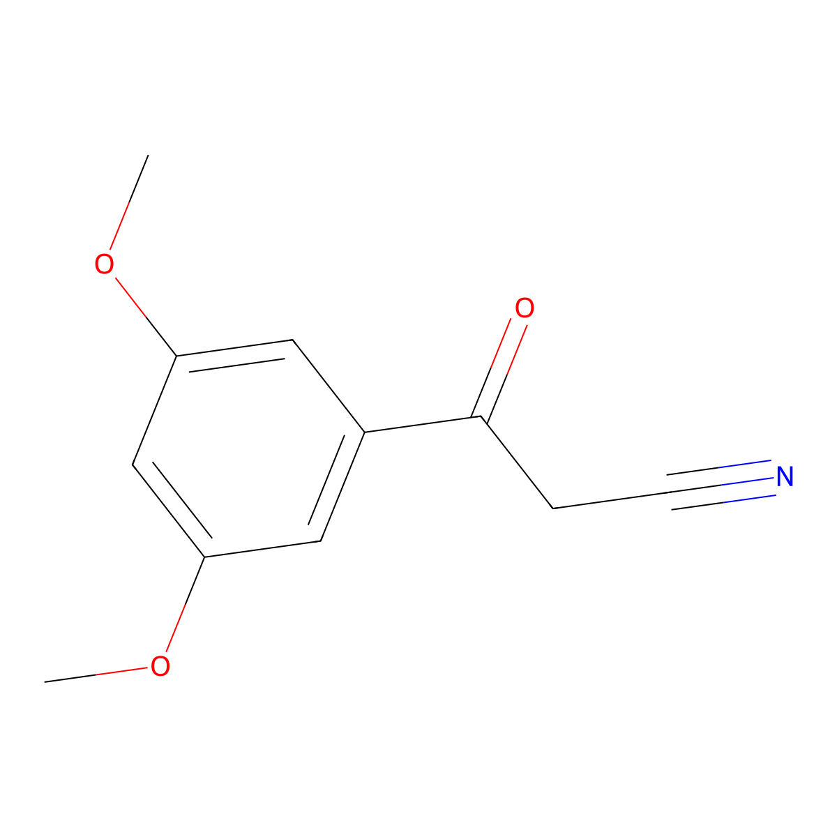 3-(3,5-Dimethoxyphenyl)-3-oxopropanenitrile molecular structure, CAS 70988-04-4