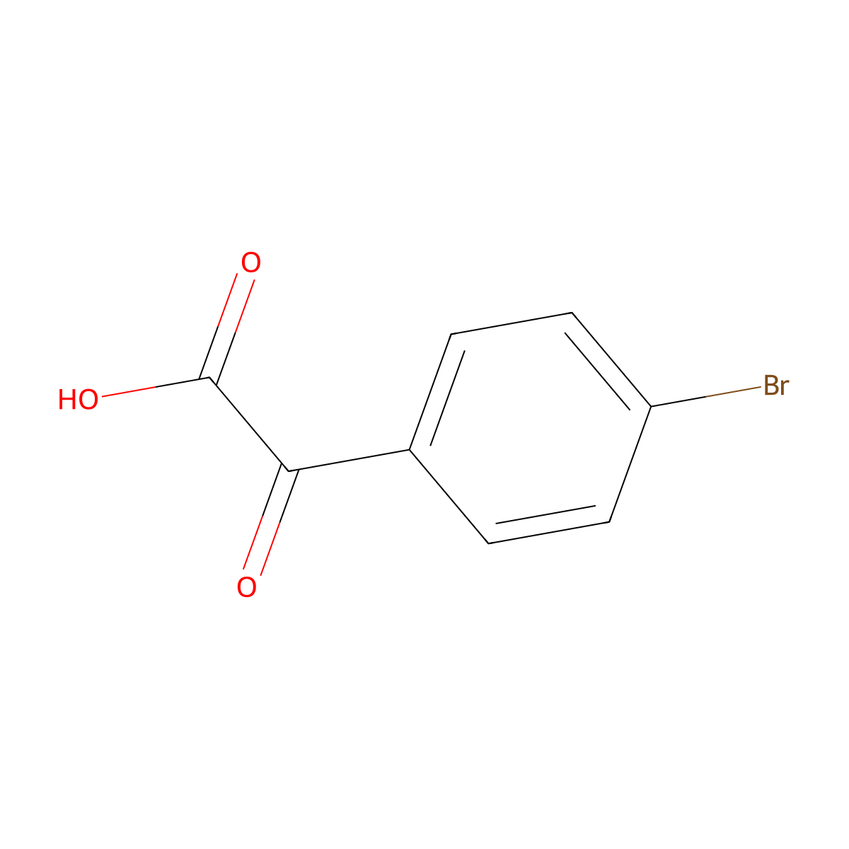 2-(4-Bromophenyl)-2-oxoacetic acid molecular structure, CAS 7099-87-8