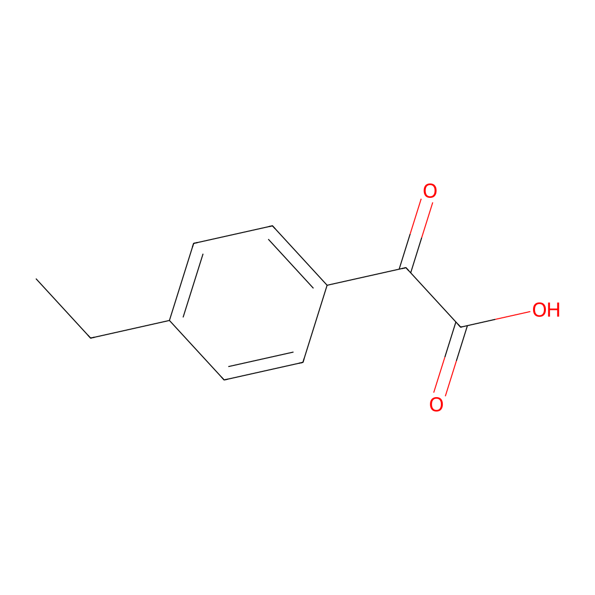 4-Ethyl-alpha-oxobenzeneacetic acid molecular structure, CAS 7099-89-0