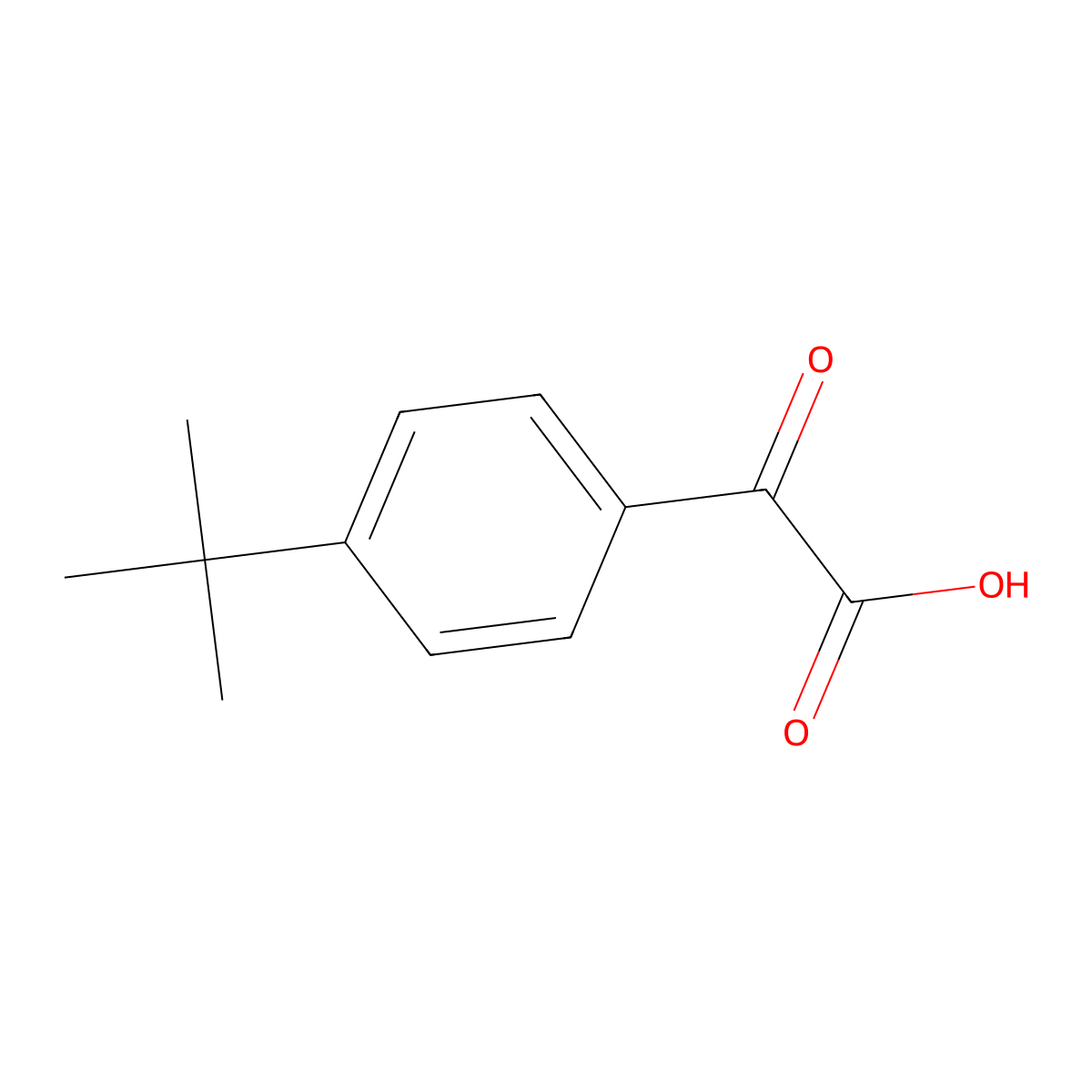 4-(1,1-Dimethylethyl)-alpha-oxobenzeneacetic acid molecular structure, CAS 7099-90-3
