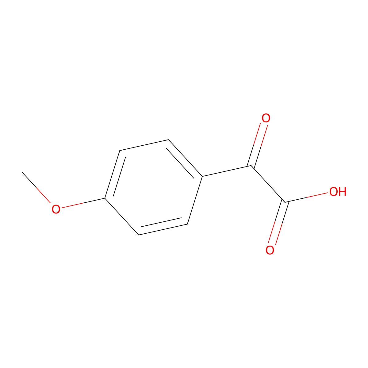 (4-Methoxyphenyl)glyoxylic acid molecular structure, CAS 7099-91-4