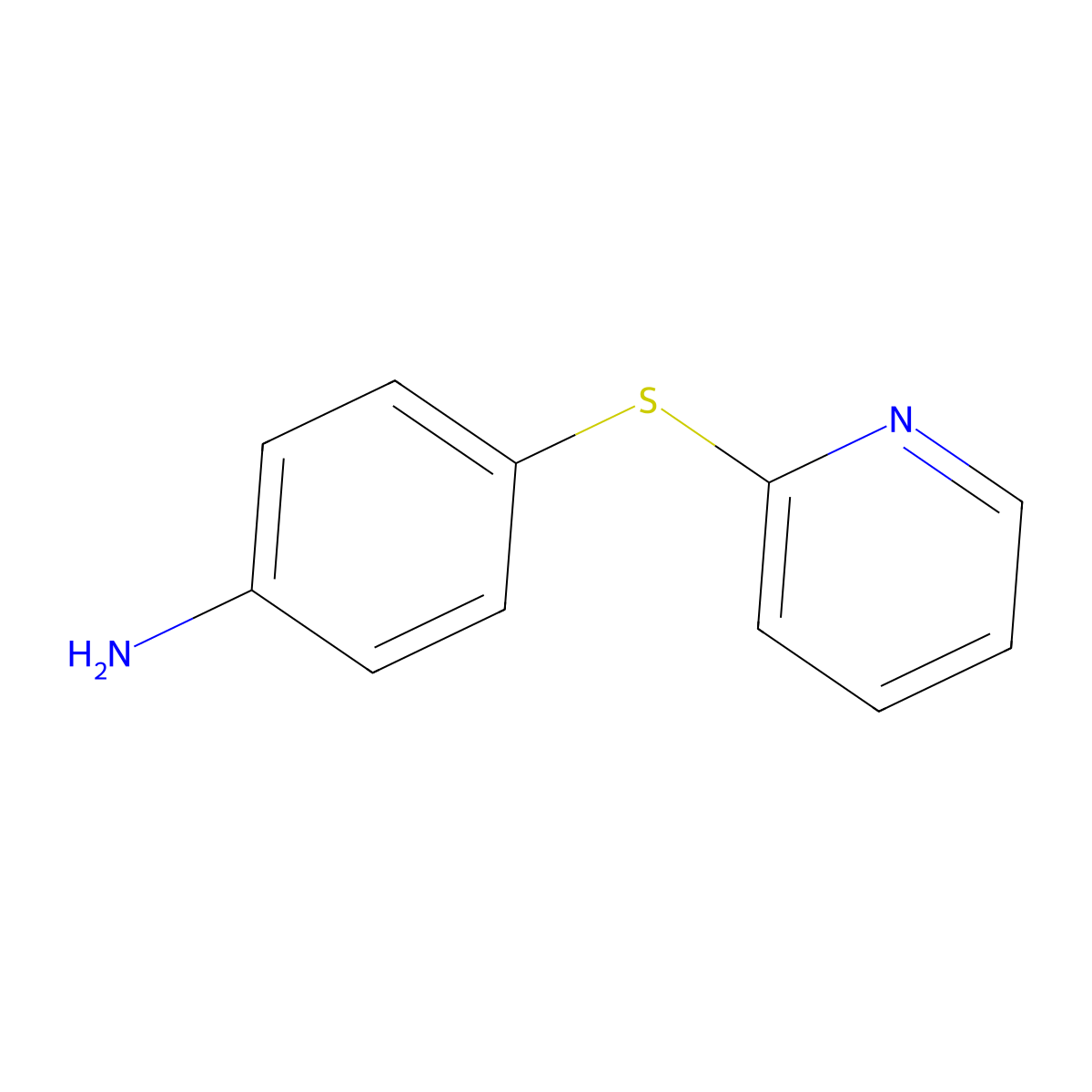 4-[(Pyridin-2-yl)sulfanyl]aniline molecular structure, CAS 70991-08-1