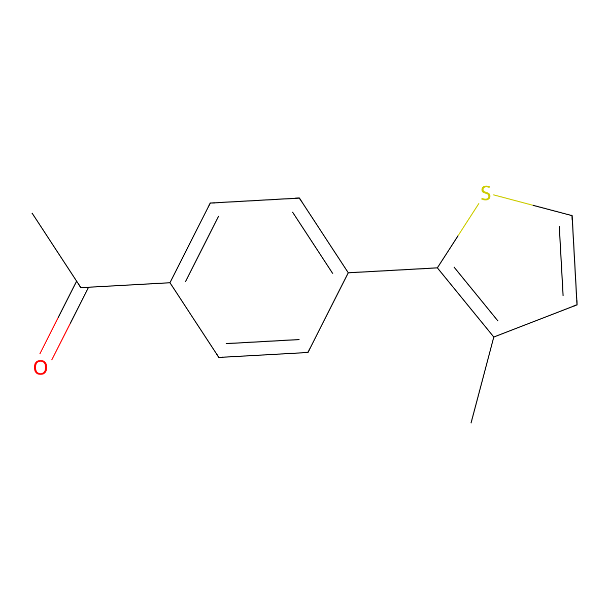 1-[4-(3-Methyl-2-thienyl)phenyl]ethanone molecular structure, CAS 70991-57-0