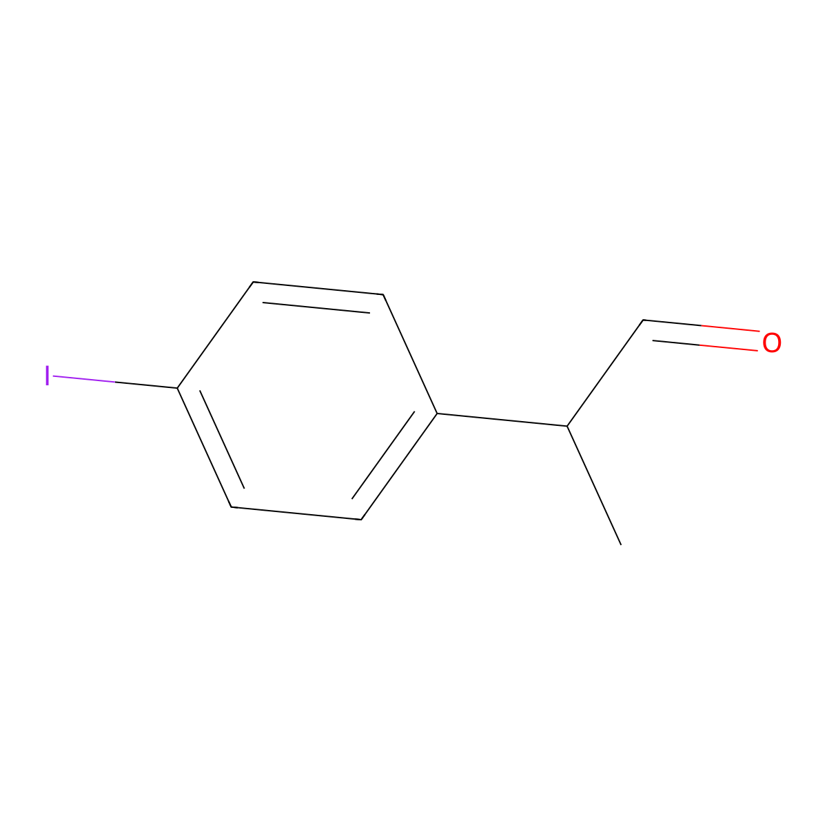 2-(4-Iodophenyl)propanal molecular structure, CAS 70991-79-6
