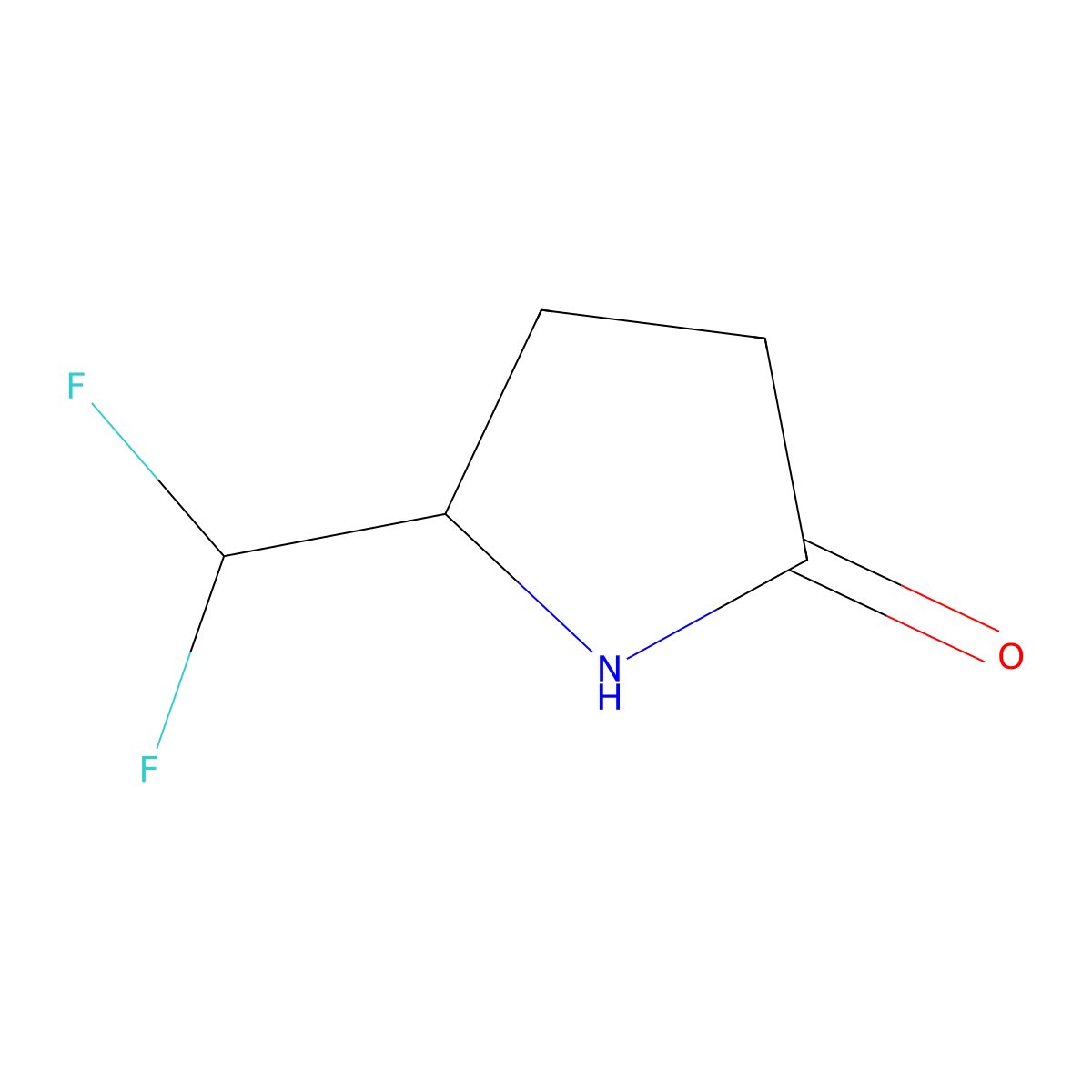 5-(Difluoromethyl)pyrrolidin-2-one molecular structure, CAS 70994-03-5