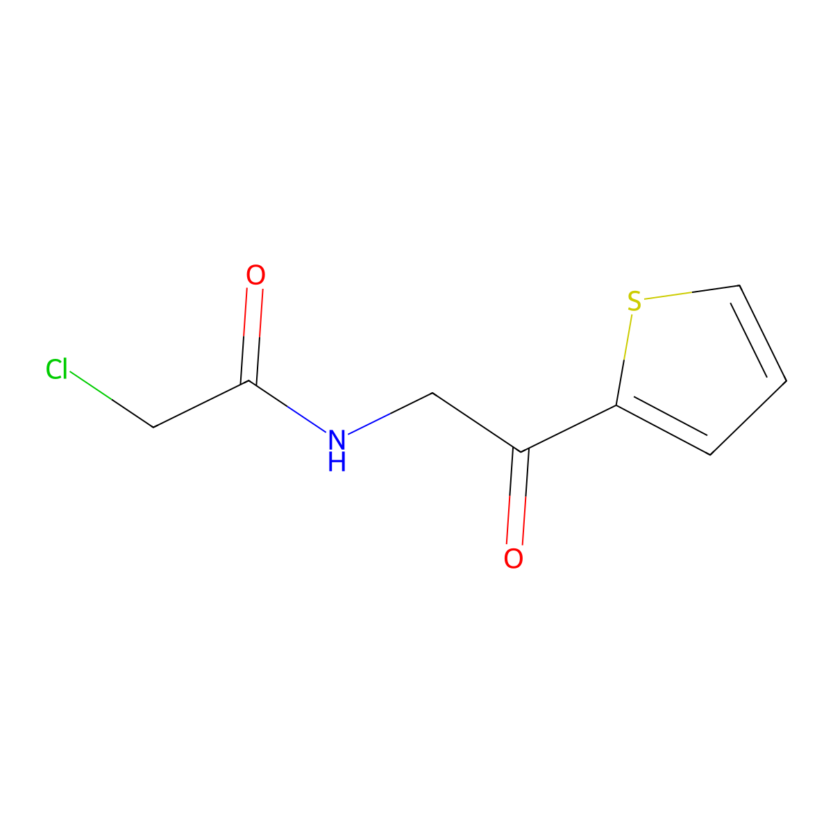 2-chloro-N-[2-oxo-2-(thiophen-2-yl)ethyl]acetamide molecular structure, CAS 70996-66-6