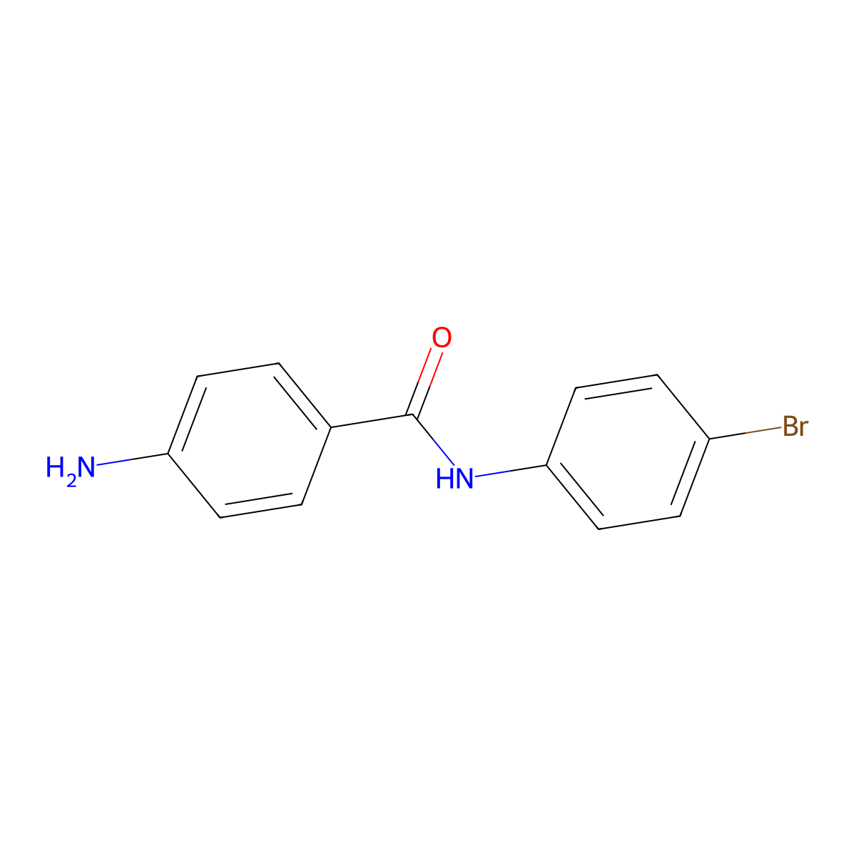 4-amino-N-(4-bromophenyl)benzamide molecular structure, CAS 70998-42-4