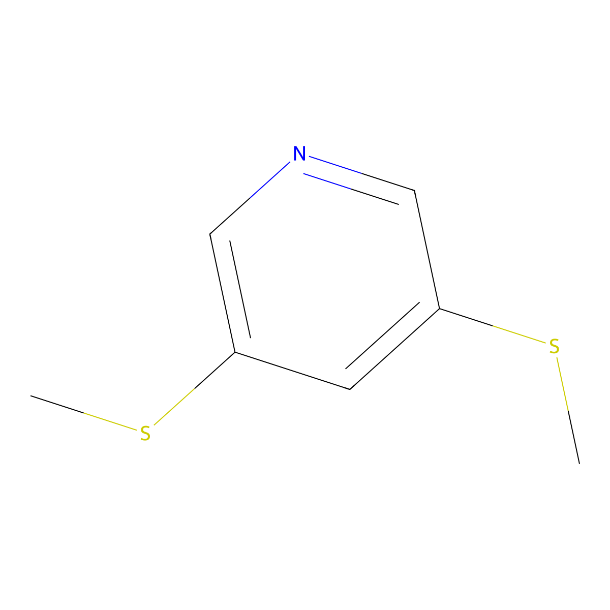 3,5-Bis(methylthio)pyridine molecular structure, CAS 70999-08-5