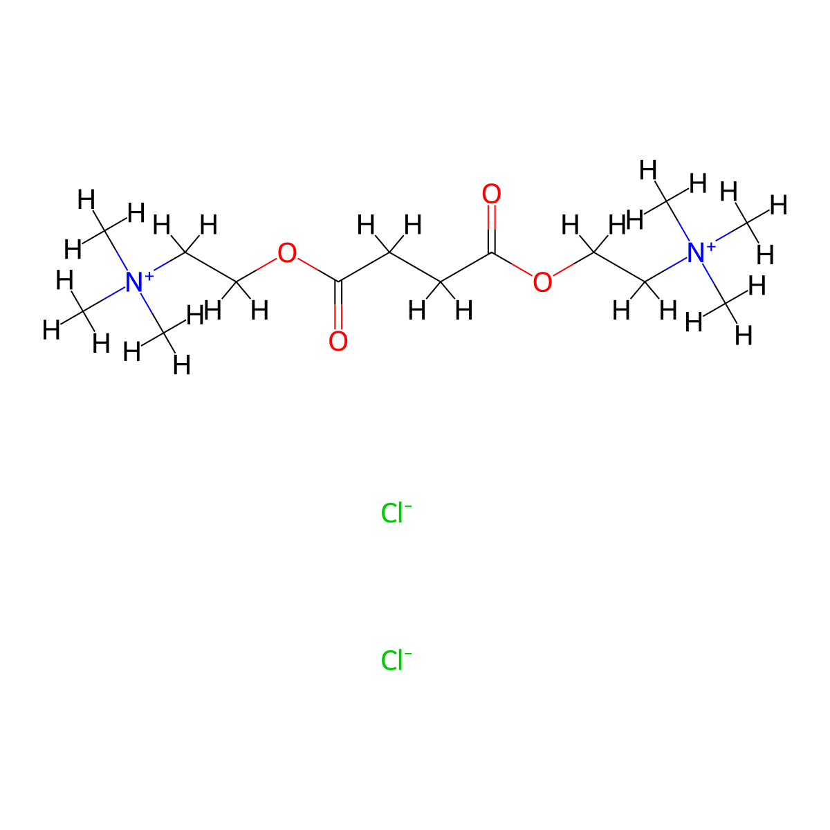 Succinylcholine Chloride molecular structure, CAS 71-27-2
