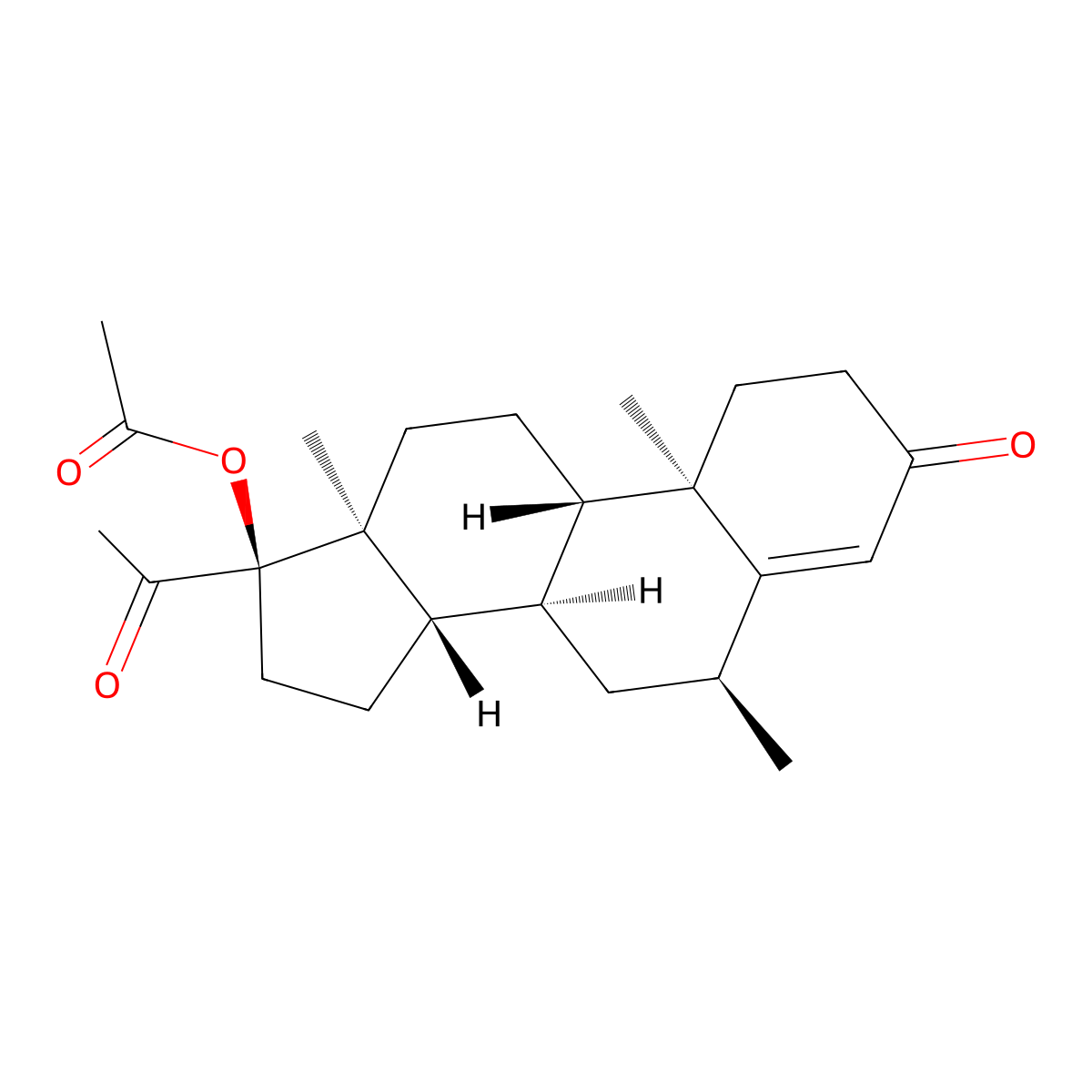 Medroxyprogesterone Acetate molecular structure, CAS 71-58-9