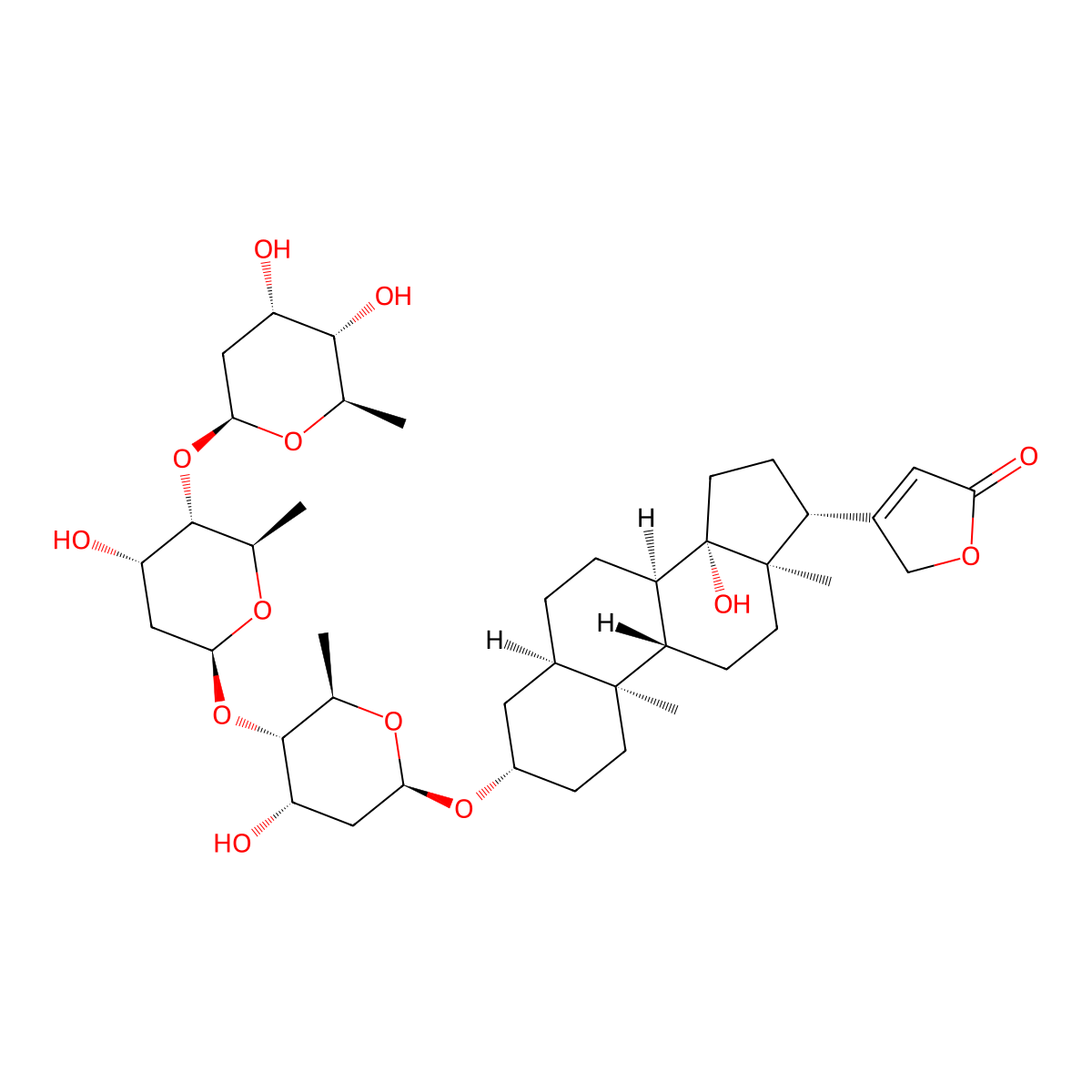 Digitoxin molecular structure, CAS 71-63-6