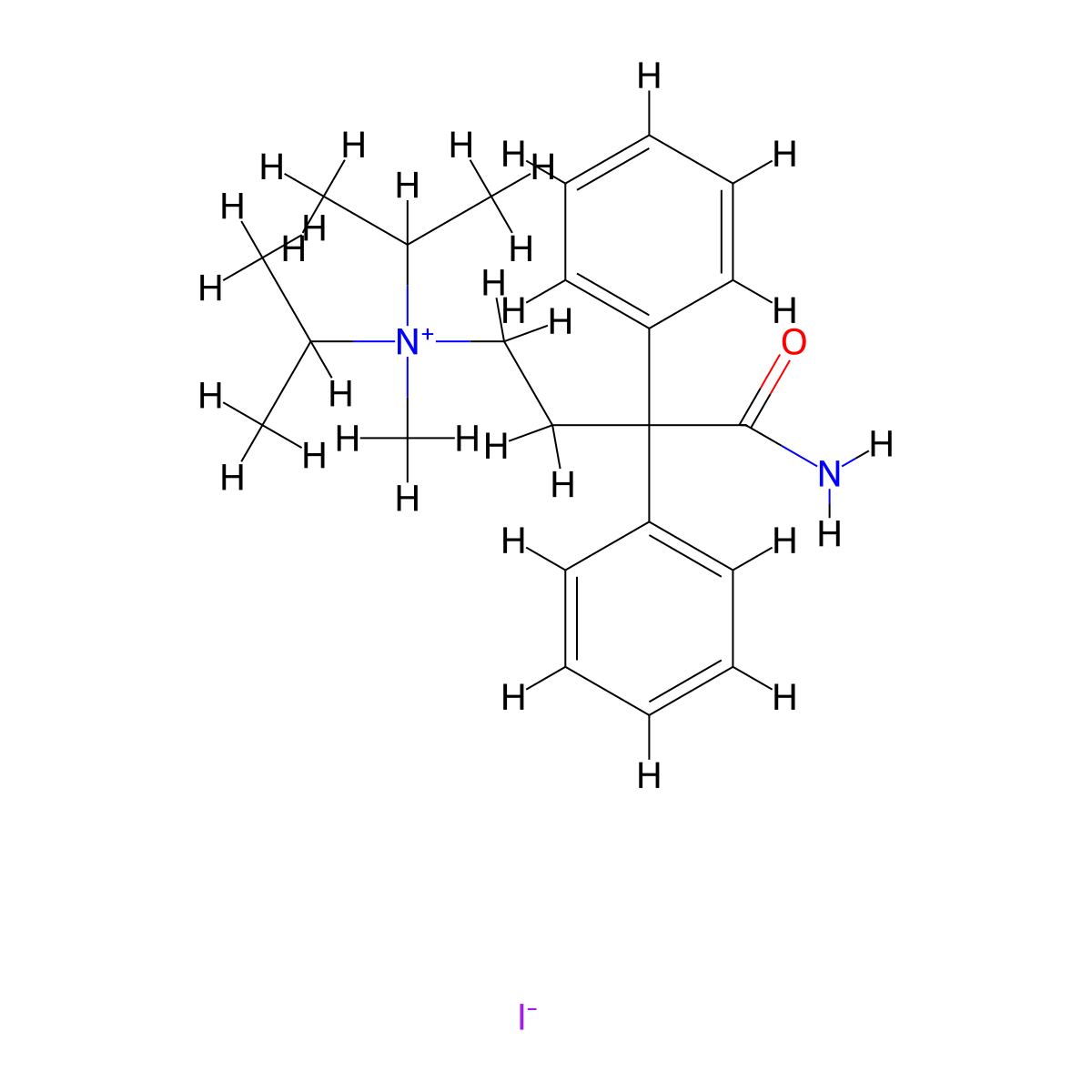 Isopropamide Iodide molecular structure, CAS 71-81-8