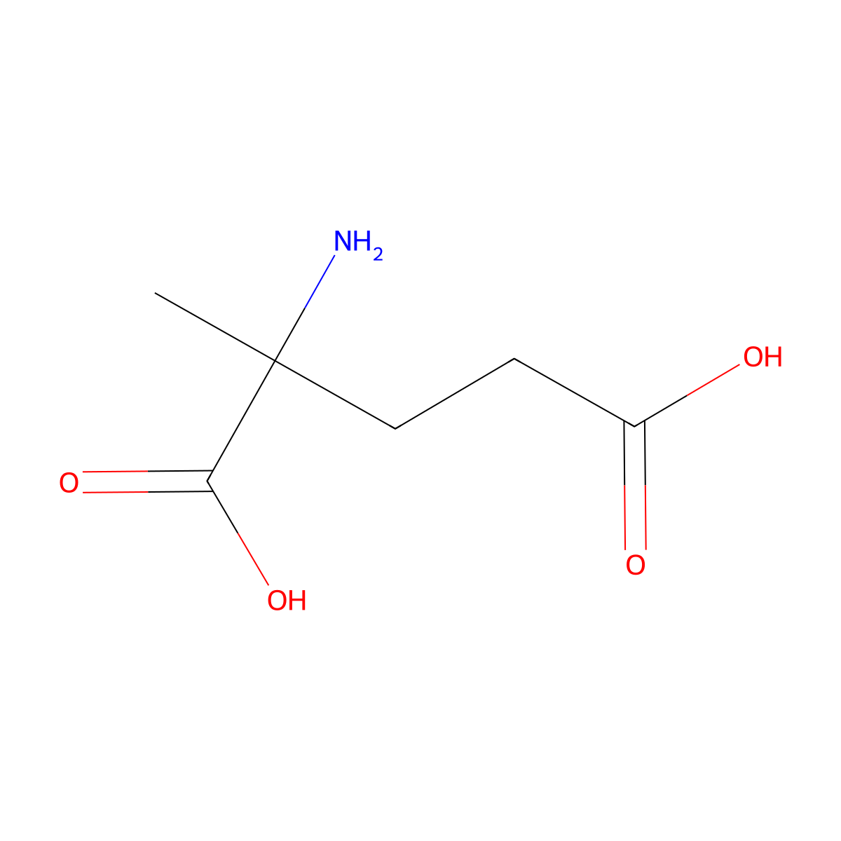 2-Methylglutamic acid molecular structure, CAS 71-90-9