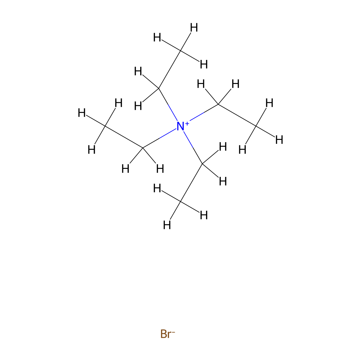 Tetraethylammonium Bromide molecular structure, CAS 71-91-0