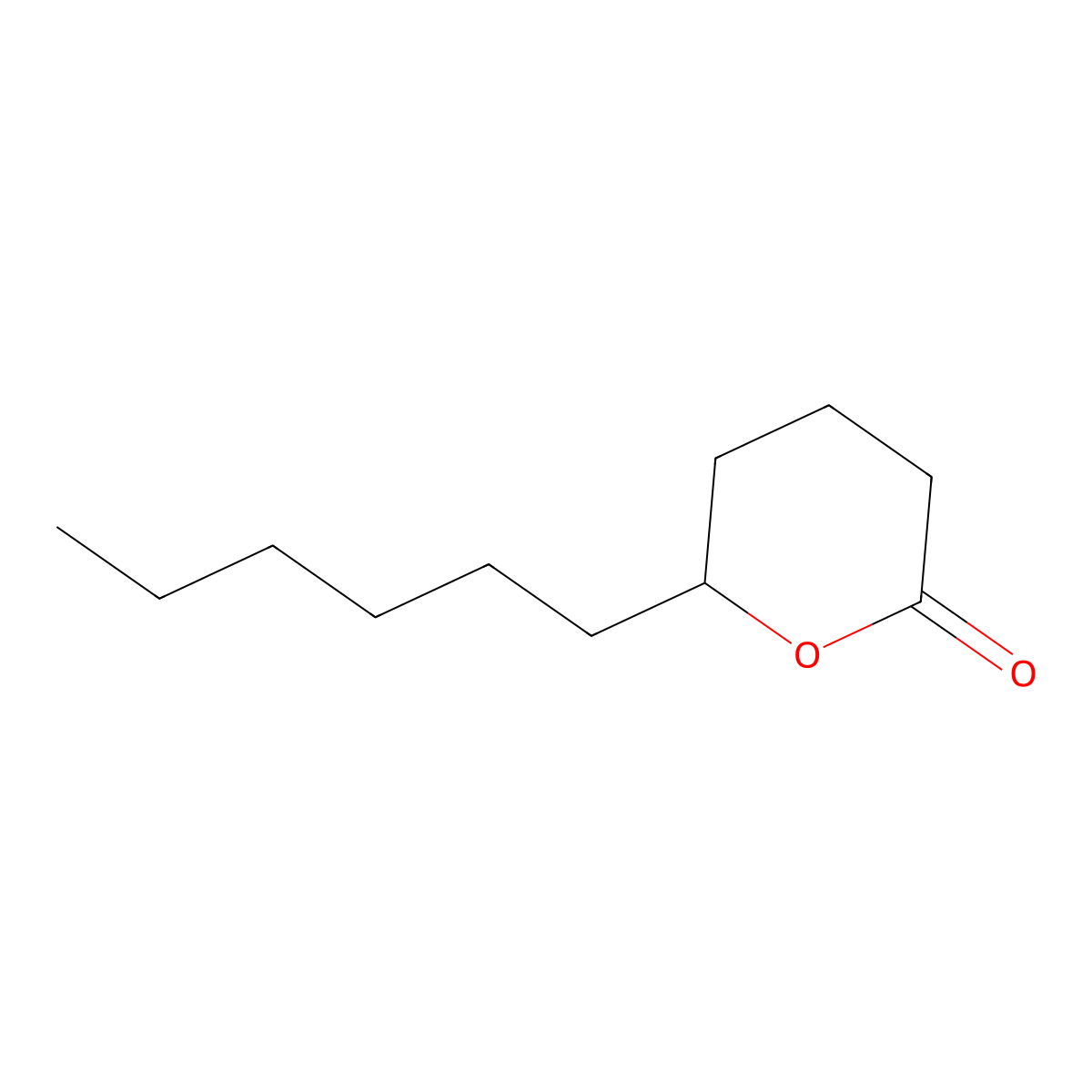 delta-UNDECALACTONE molecular structure, CAS 710-04-3