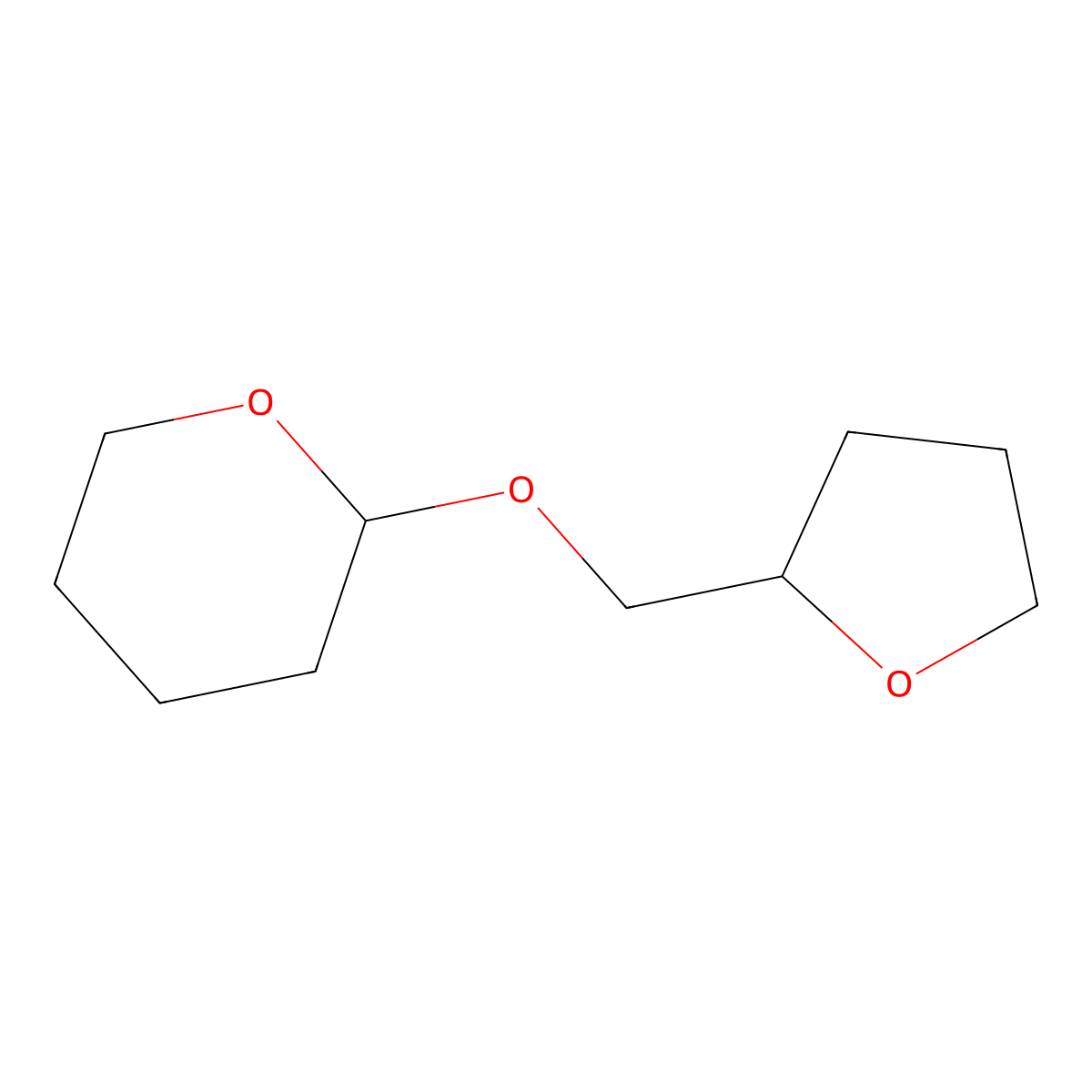 Tetrahydro[(tetrahydrofuryl)methoxy]-2H-pyran molecular structure, CAS 710-14-5
