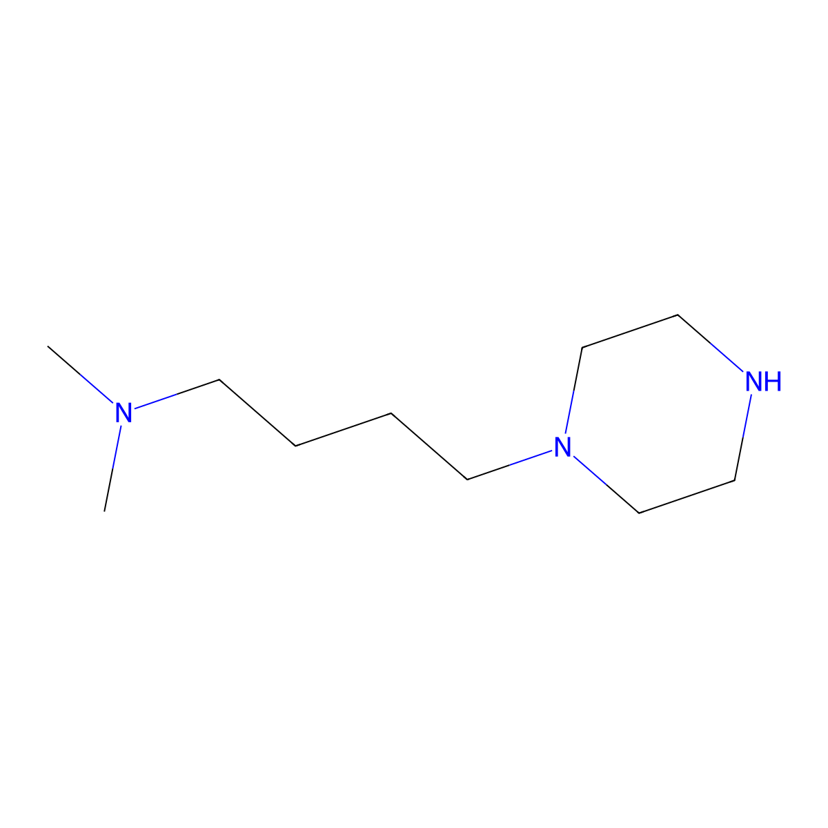 Dimethyl[4-(piperazin-1-YL)butyl]amine molecular structure, CAS 710-17-8