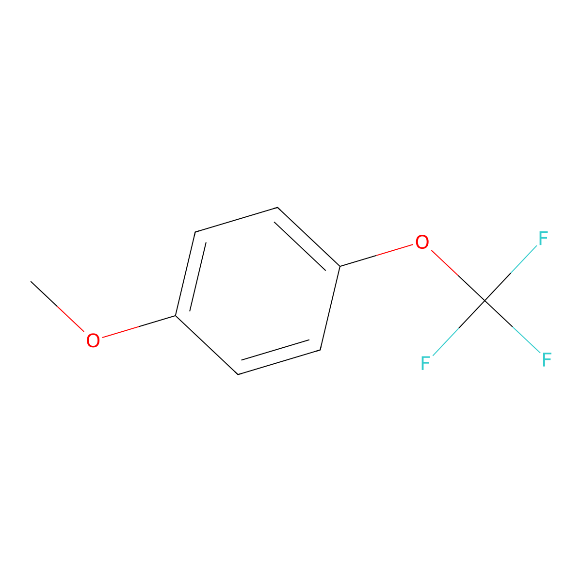 1-Methoxy-4-(trifluoromethoxy)benzene molecular structure, CAS 710-18-9