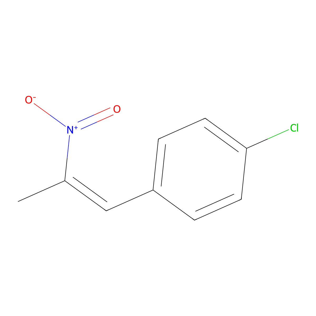 1-Chloro-4-(2-nitro-1-propen-1-yl)benzene molecular structure, CAS 710-20-3
