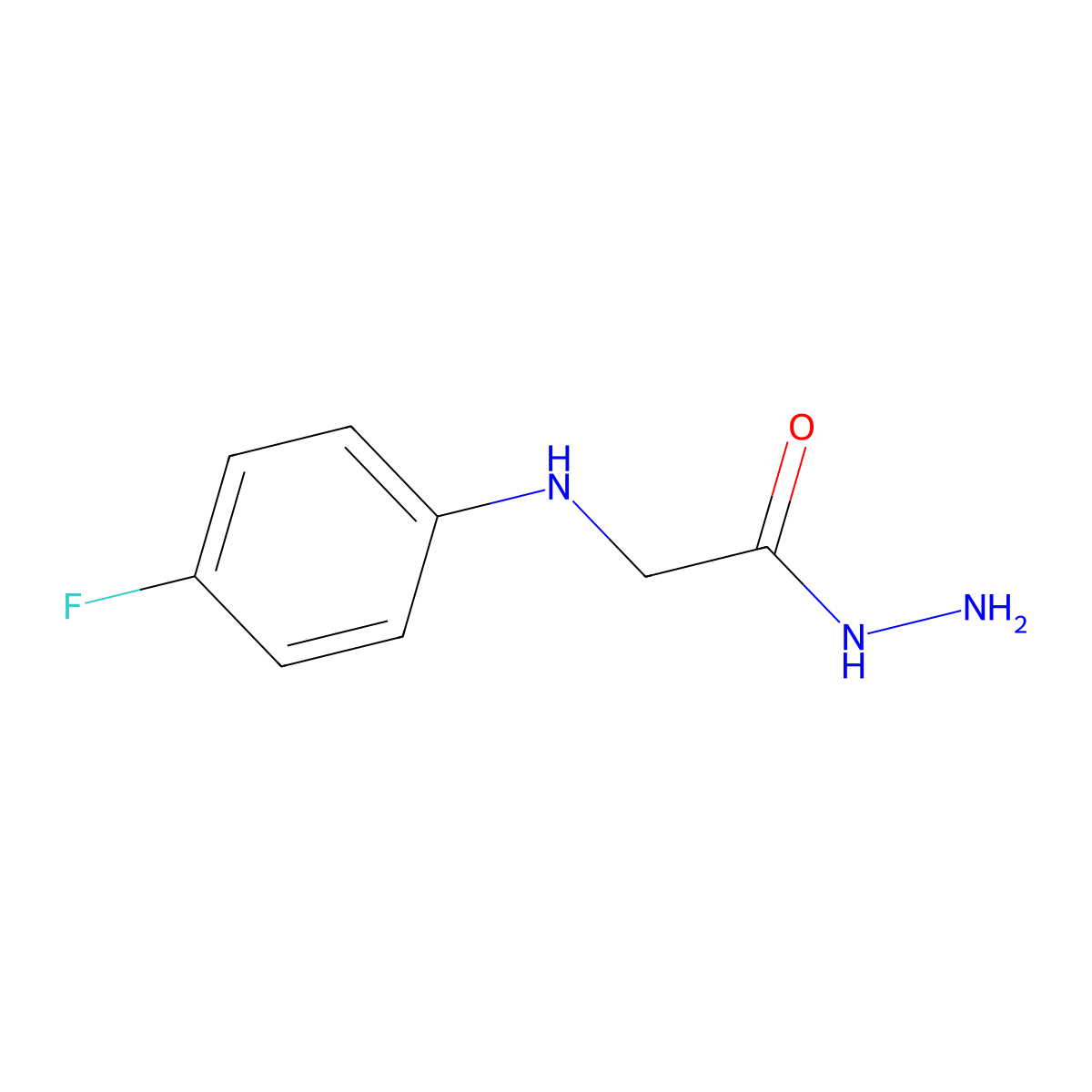 2-[(4-Fluorophenyl)amino]acetohydrazide molecular structure, CAS 710-31-6