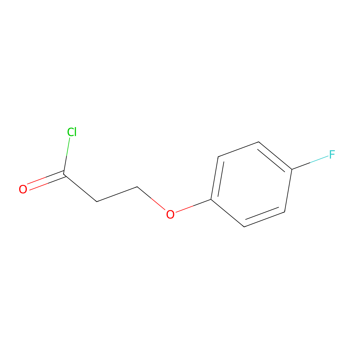 3-(4-Fluorophenoxy)propanoyl chloride molecular structure, CAS 710-36-1