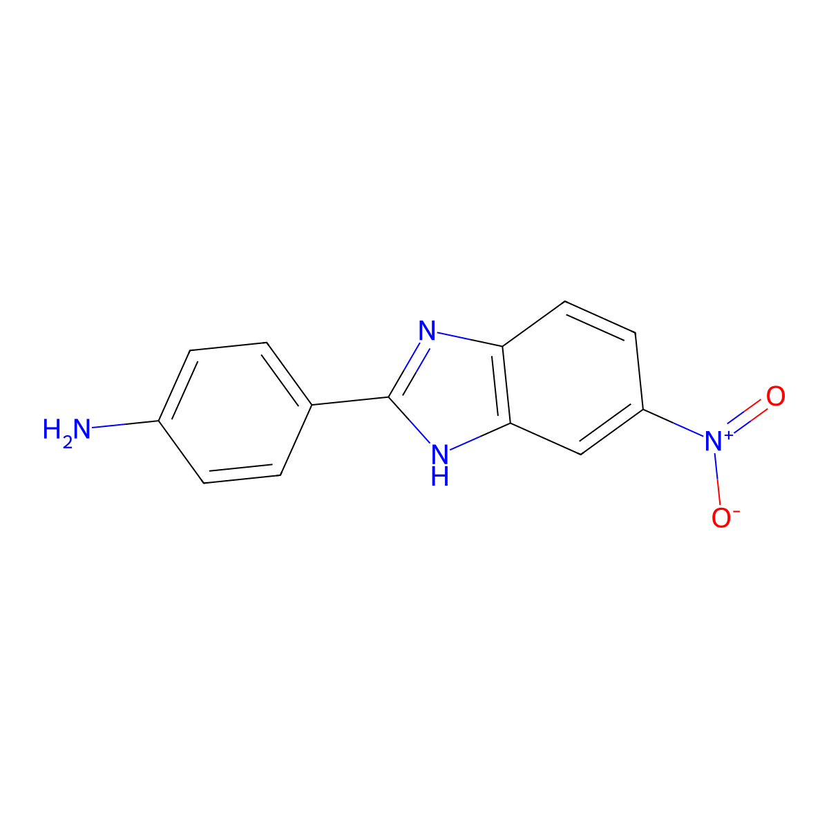 4-(6-Nitro-1H-benzimidazol-2-yl)benzenamine molecular structure, CAS 71002-88-5