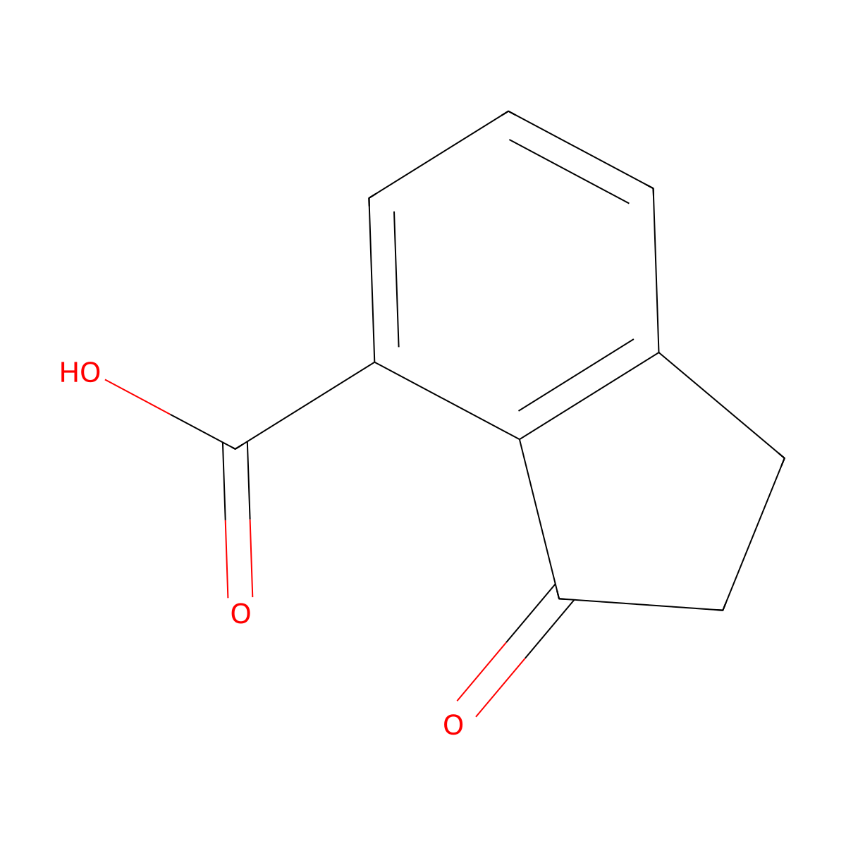 3-Oxo-2,3-dihydro-1H-indene-4-carboxylic acid molecular structure, CAS 71005-12-4