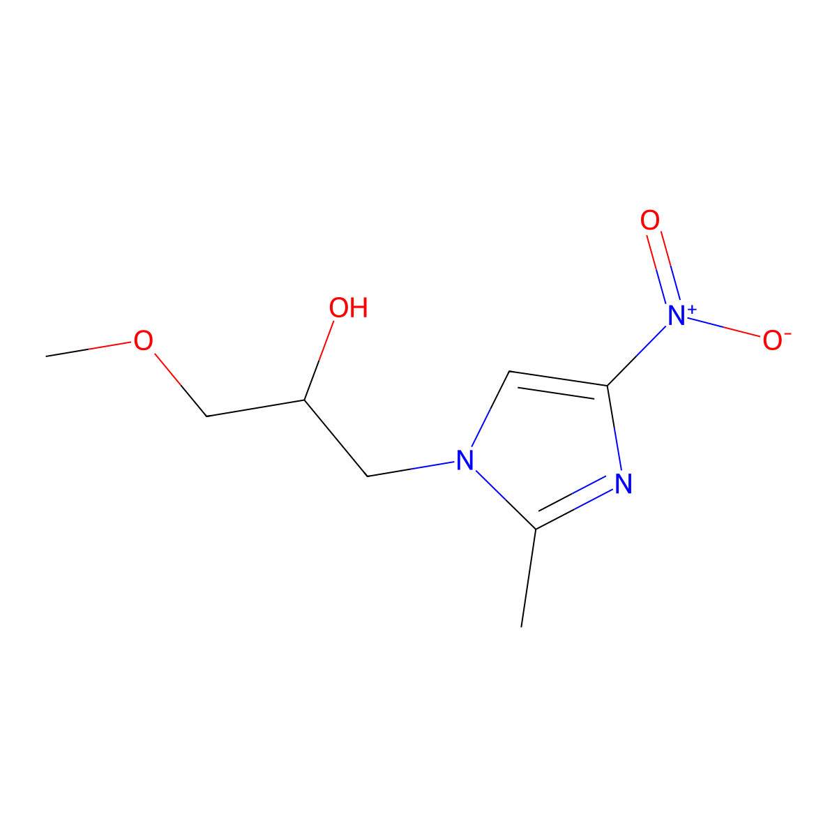 1-(2-Hydroxy-3-methoxypropyl)-2-methyl-4-nitroimidazole molecular structure, CAS 71006-78-5