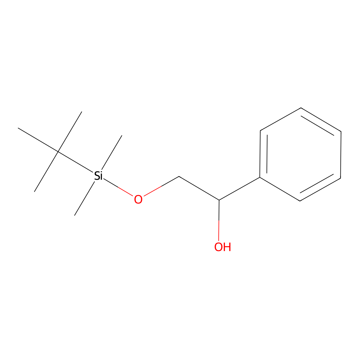 2-(Tert-butyldimethylsilyl)oxy-1-phenylethanol molecular structure, CAS 71009-09-1