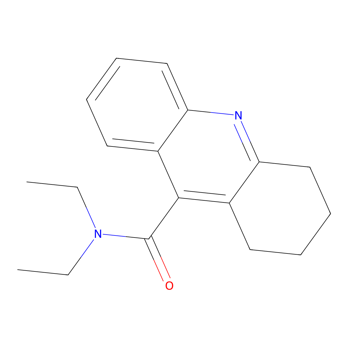 N,N-Diethyl-1,2,3,4-tetrahydro-9-acridinecarboxamide molecular structure, CAS 7101-57-7