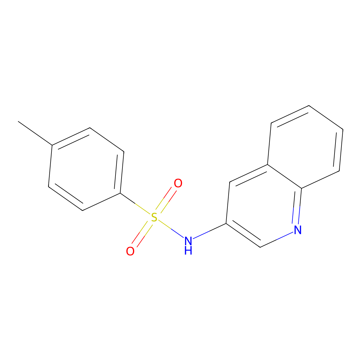 4-Methyl-N-3-quinolinylbenzenesulfonamide molecular structure, CAS 7101-92-0