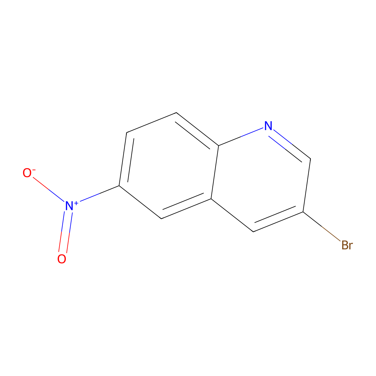 3-Bromo-6-nitroquinoline molecular structure, CAS 7101-95-3