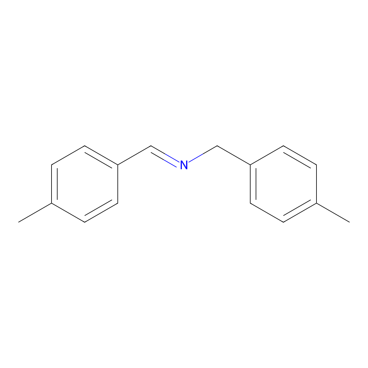 4-Methyl-N-[(4-methylphenyl)methylene]benzenemethanamine molecular structure, CAS 71022-60-1