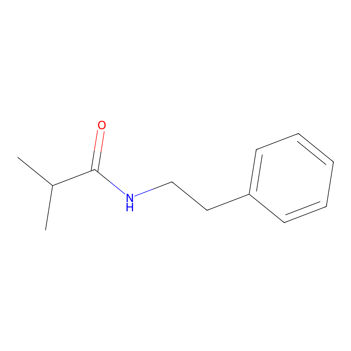 N-(2-Phenylethyl)-isobutyramide molecular structure, CAS 71022-62-3