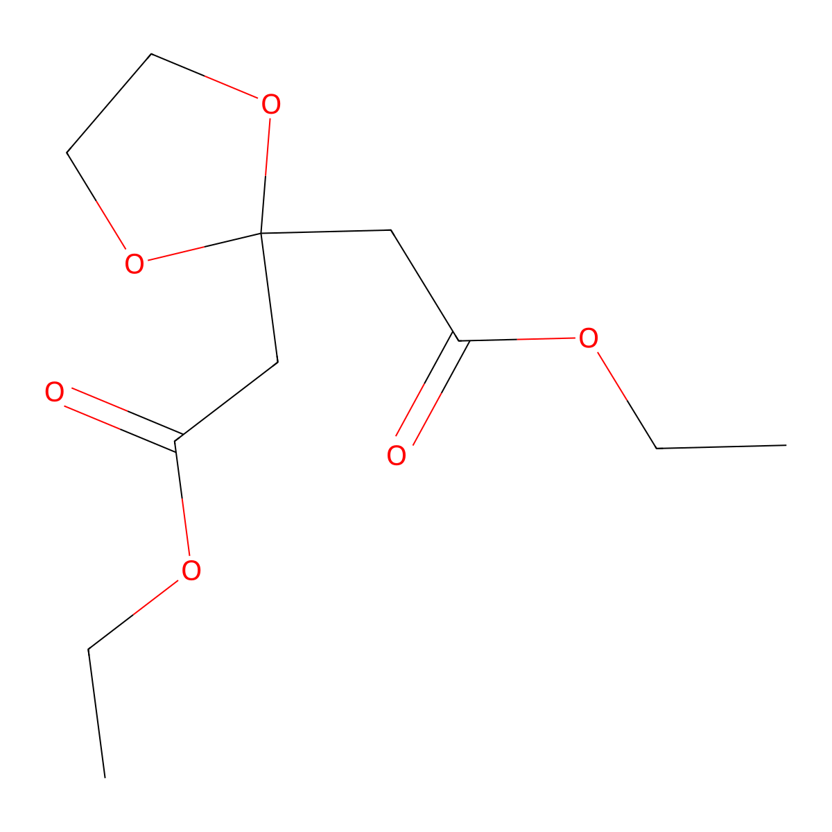 1,3-Dioxolane-2,2-diacetic acid, diethyl ester molecular structure, CAS 71022-90-7