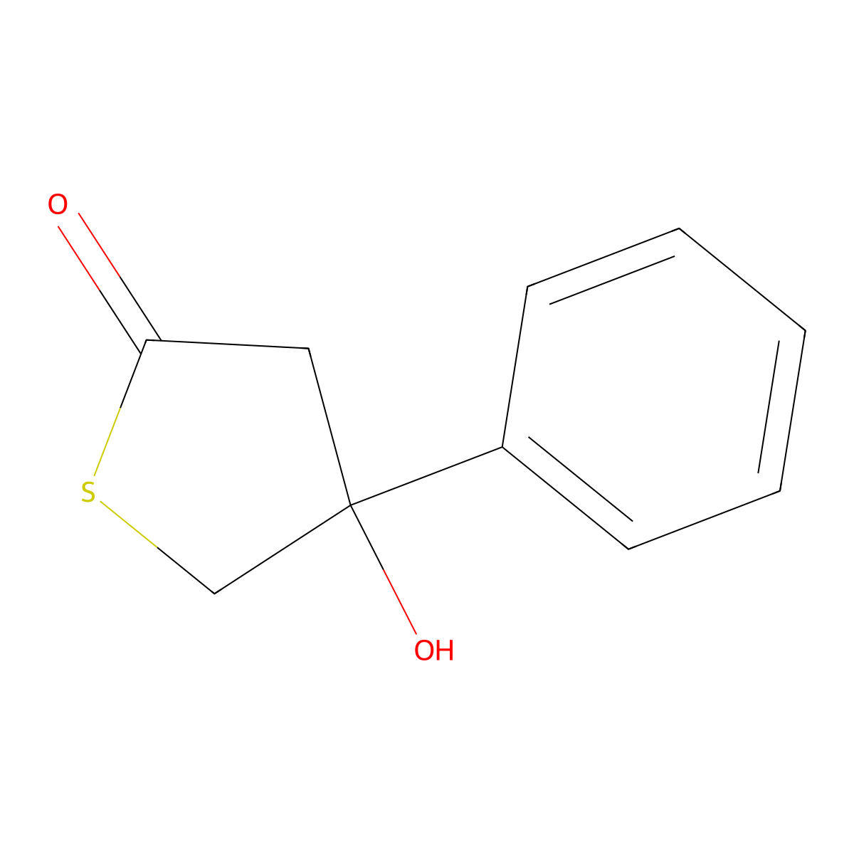4-Hydroxy-4-phenylthiolan-2-one molecular structure, CAS 71023-04-6