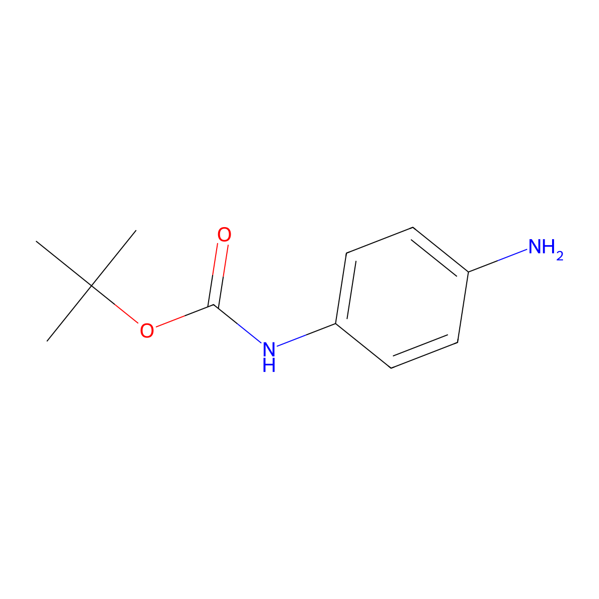tert-Butyl (4-aminophenyl)carbamate molecular structure, CAS 71026-66-9
