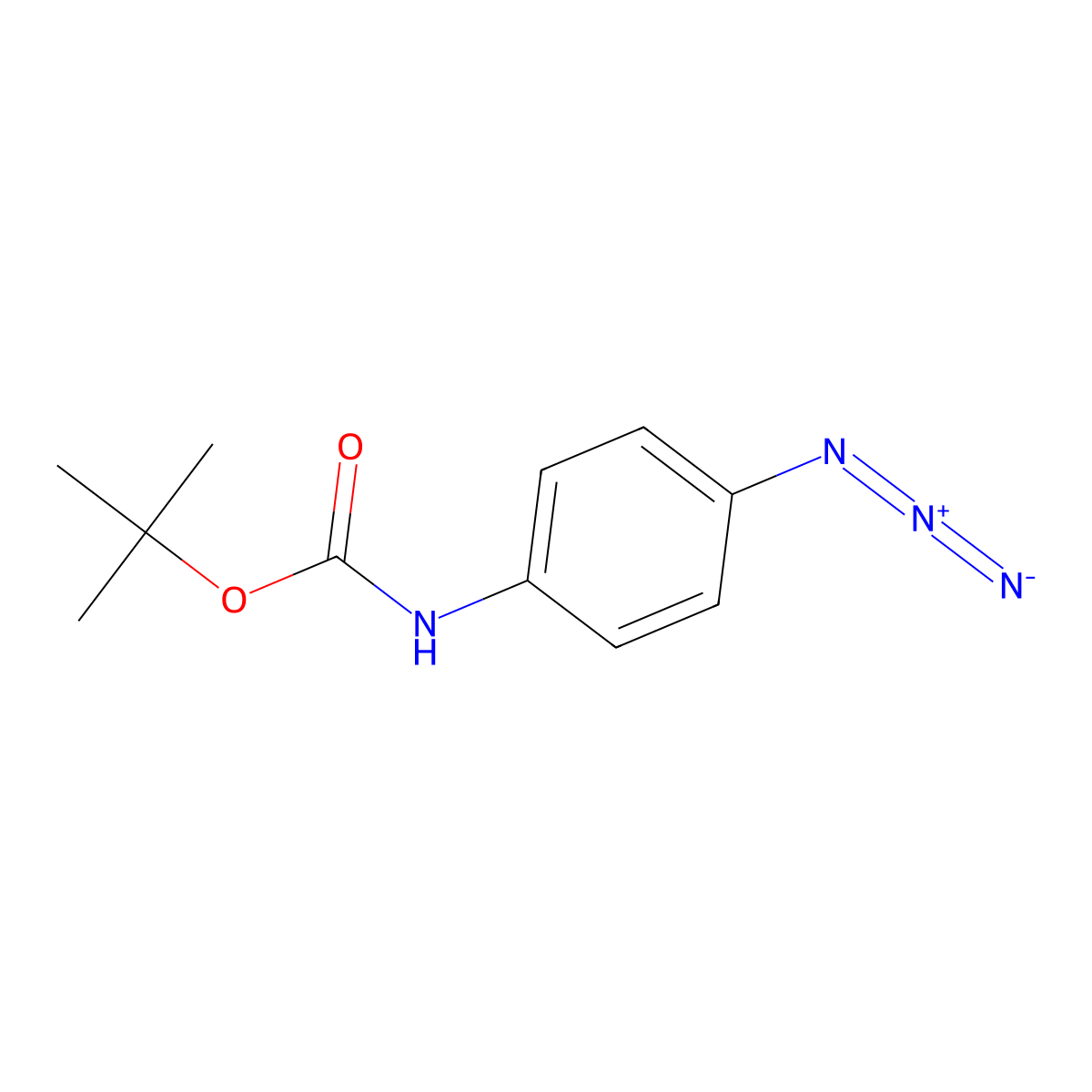 tert-butyl N-(4-azidophenyl)carbamate molecular structure, CAS 71026-67-0
