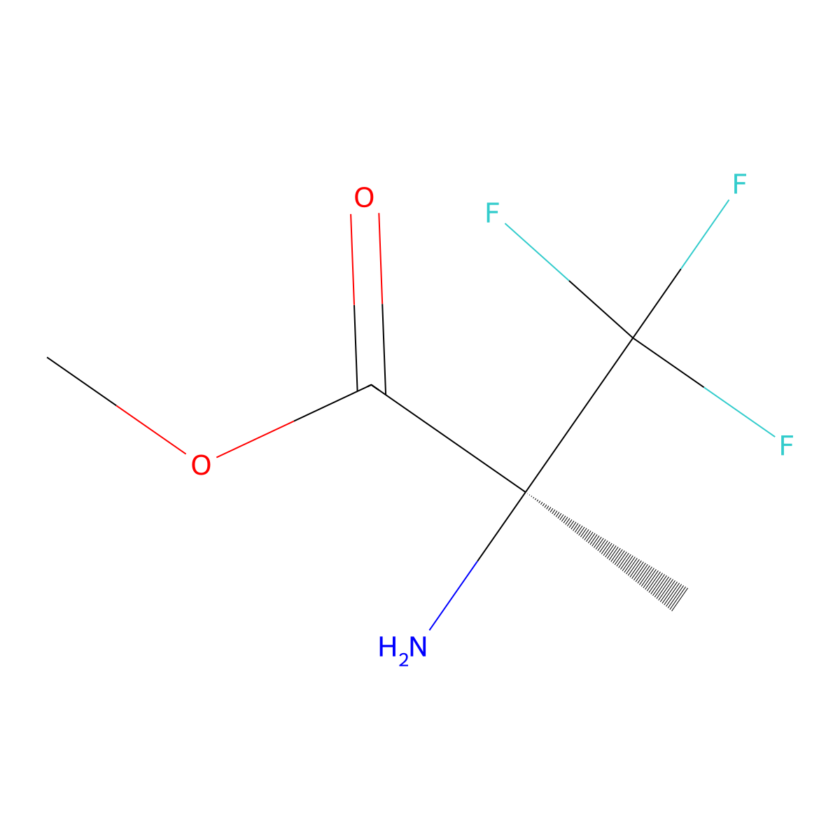 methyl (2S)-2-amino-3,3,3-trifluoro-2-methylpropanoate molecular structure, CAS 710275-27-7