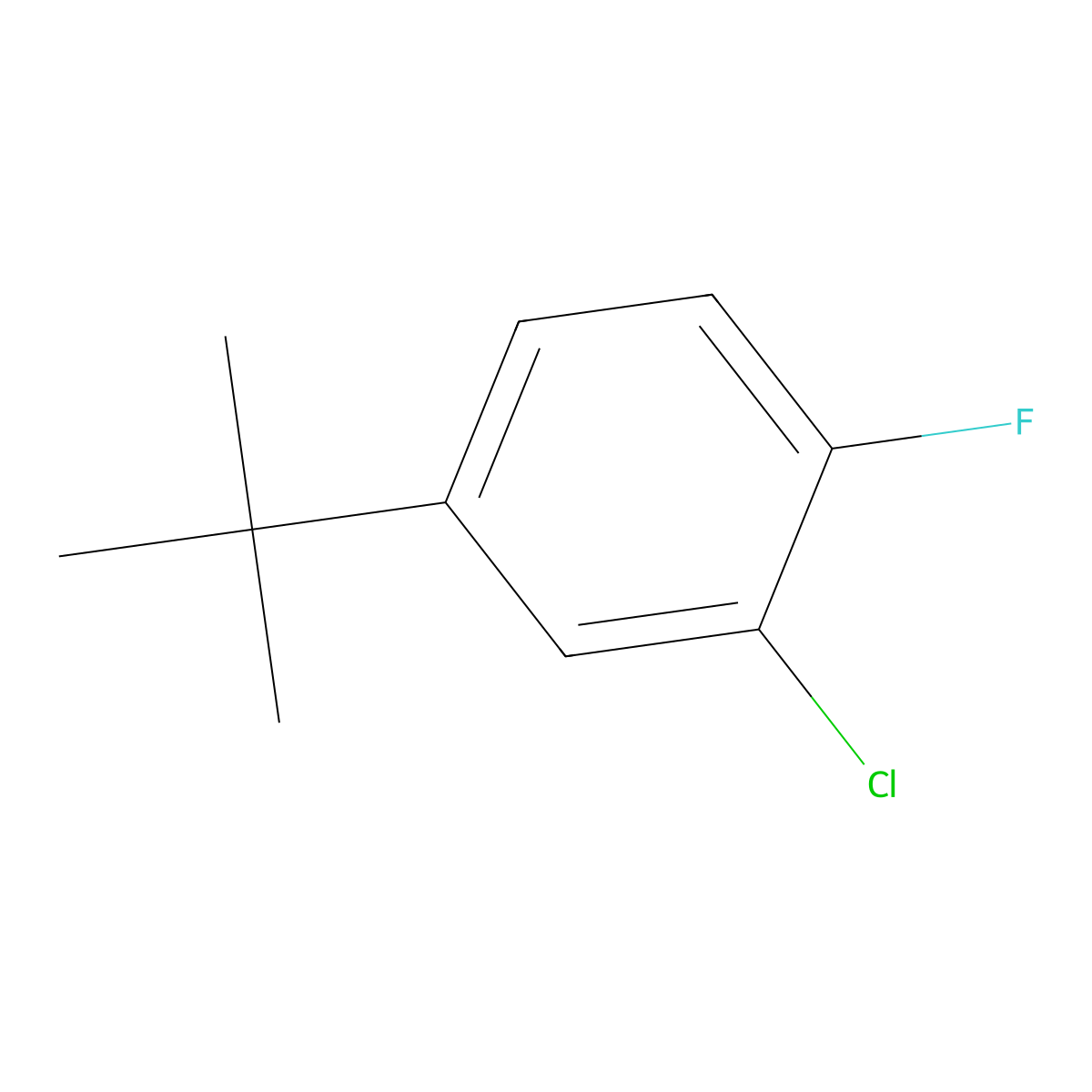 4-Tert-butyl-2-chloro-1-fluorobenzene molecular structure, CAS 71028-34-7