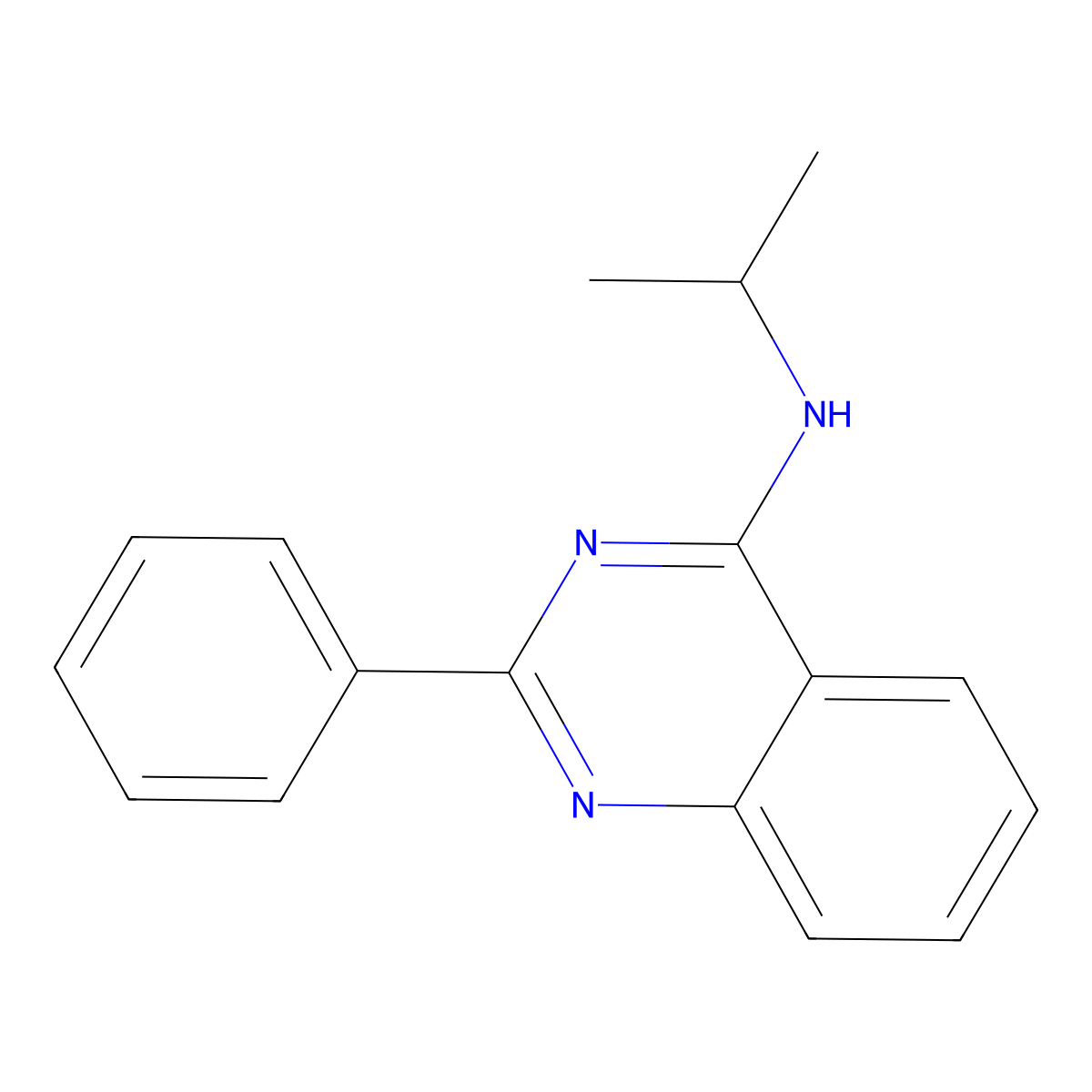 N-Isopropyl-2-phenyl-4-quinazolinamine molecular structure, CAS 71028-42-7