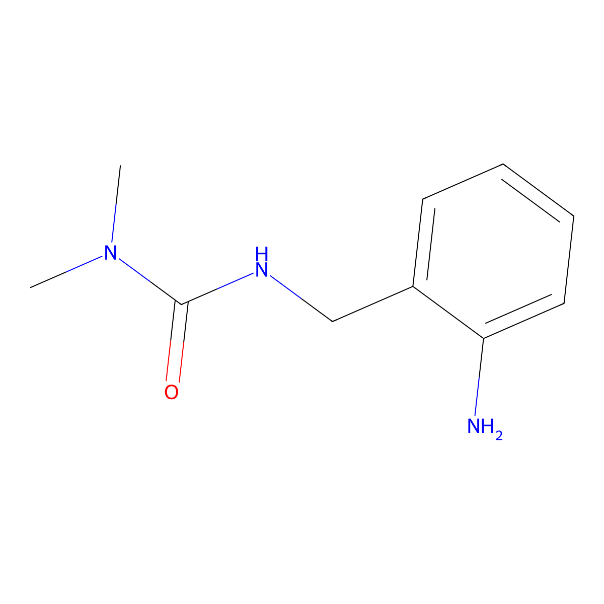 3-(2-Aminobenzyl)-1,1-dimethylurea molecular structure, CAS 710284-57-4
