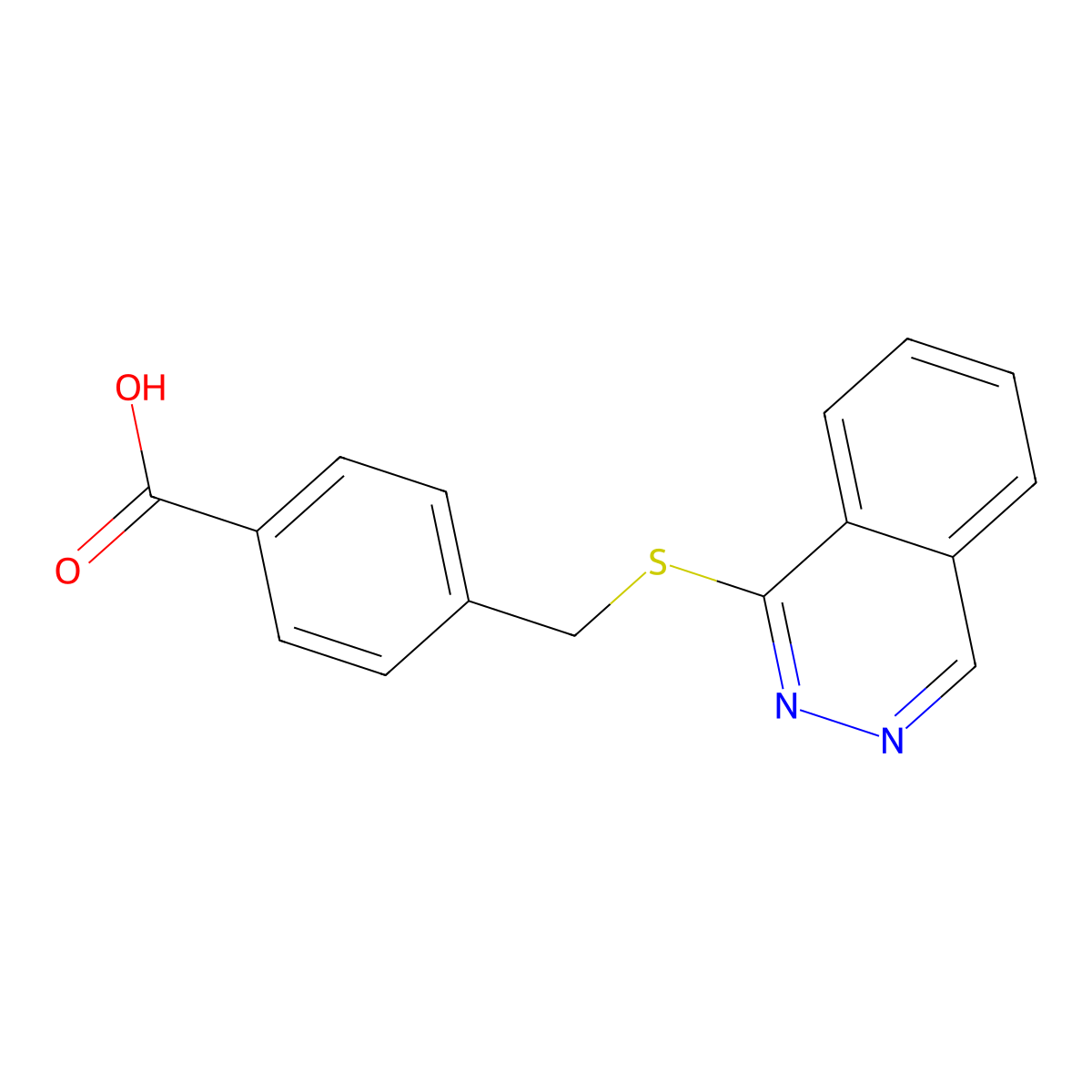 4-(phthalazin-1-ylsulfanylmethyl)benzoic Acid molecular structure, CAS 710286-78-5