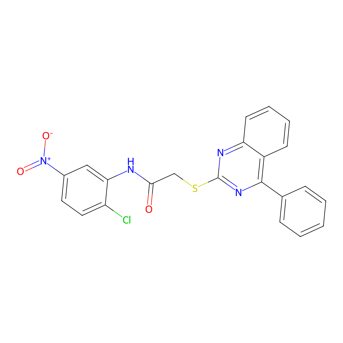 N-(2-chloro-5-nitrophenyl)-2-[(4-phenylquinazolin-2-yl)sulfanyl]acetamide molecular structure, CAS 710286-82-1