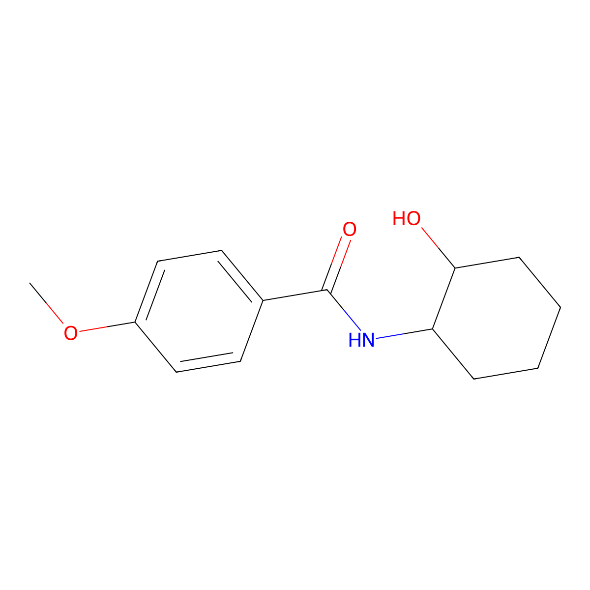 N-(2-hydroxycyclohexyl)-4-methoxybenzamide molecular structure, CAS 710290-26-9
