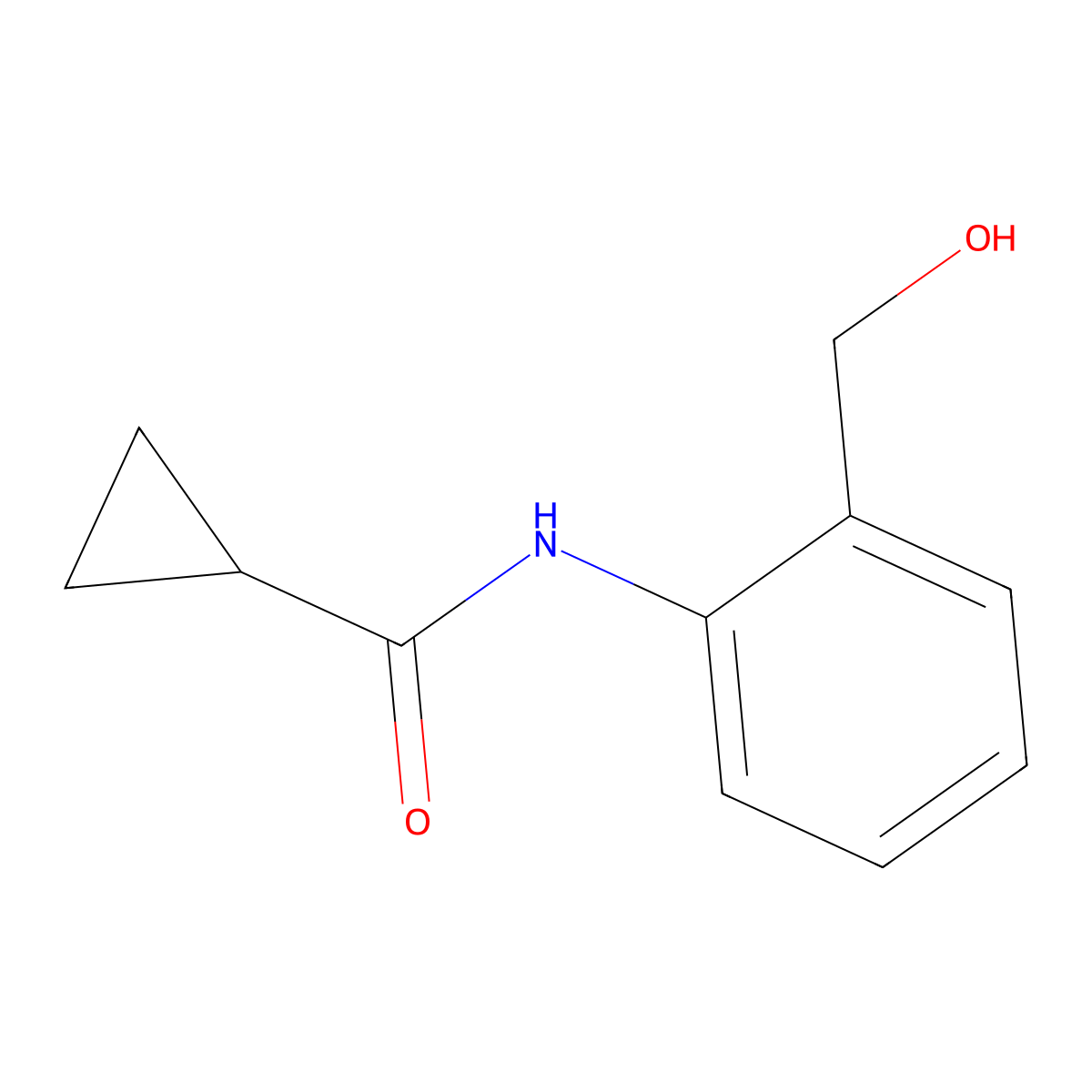 N-[2-(hydroxymethyl)phenyl]cyclopropanecarboxamide molecular structure, CAS 710290-54-3