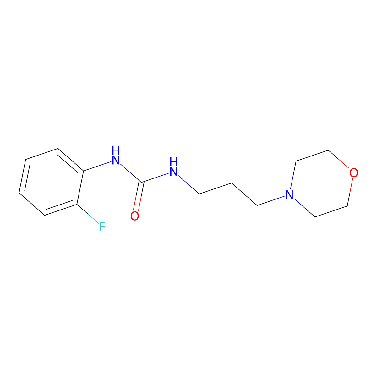 1-(2-Fluorophenyl)-3-(3-morpholin-4-ylpropyl)urea molecular structure, CAS 710290-65-6