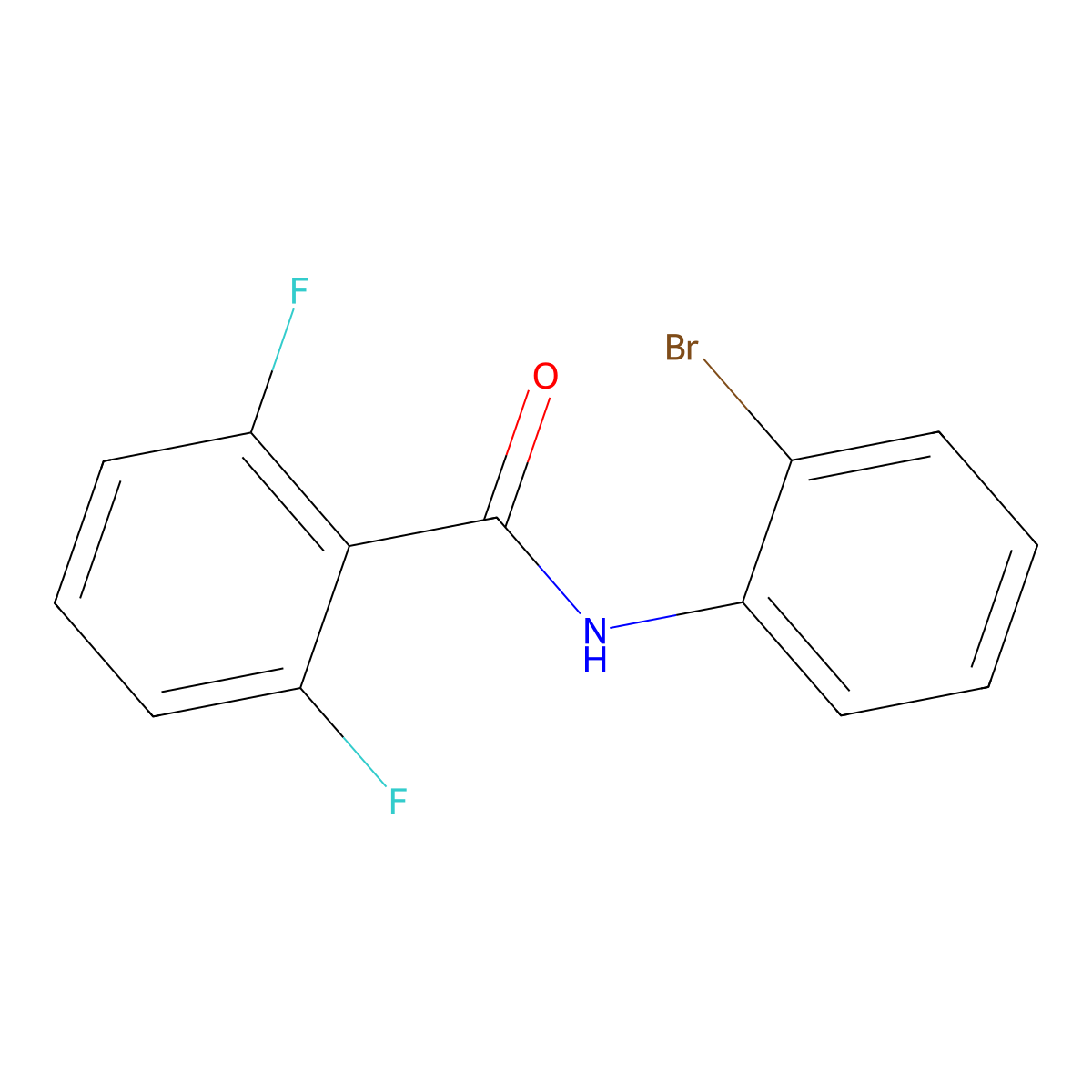 N-(2-bromophenyl)-2,6-difluorobenzamide molecular structure, CAS 710291-06-8