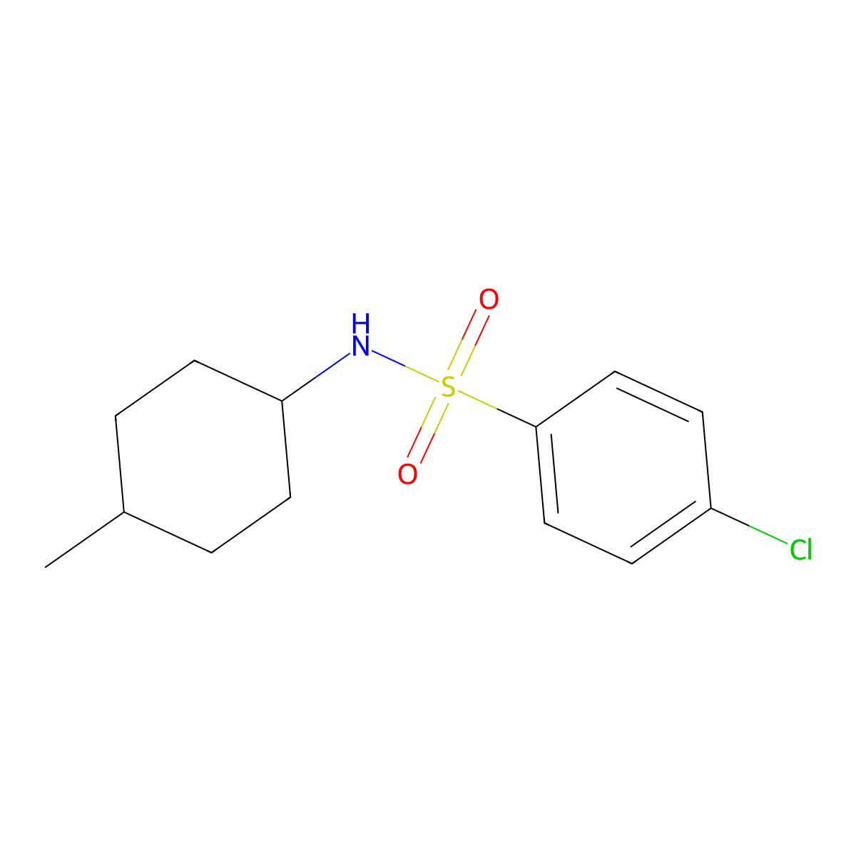 4-chloro-N-(4-methylcyclohexyl)benzenesulfonamide molecular structure, CAS 710291-23-9
